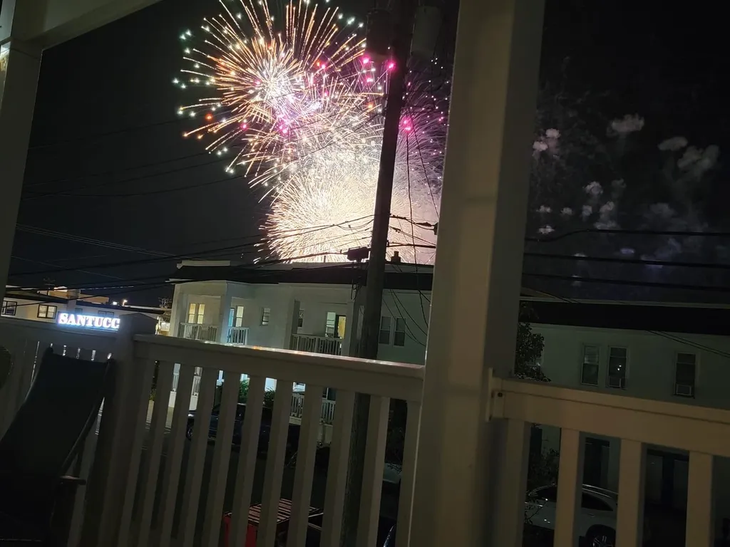 Friday night fireworks from deck