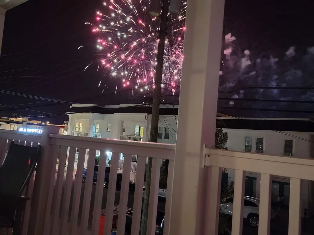 Friday night fireworks from deck