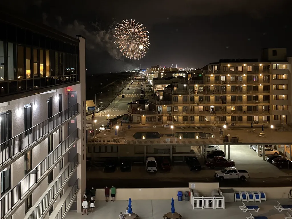 Friday night fireworks right from the balcony!