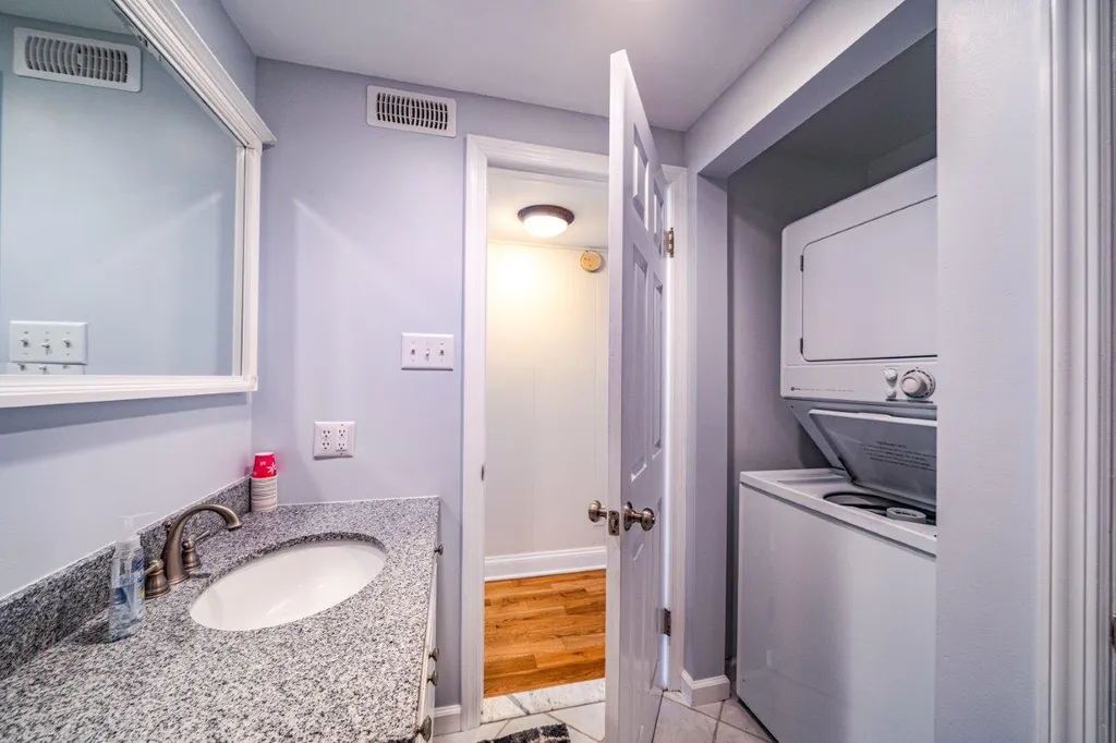Hall Bathroom-Stack Washer/Dryer