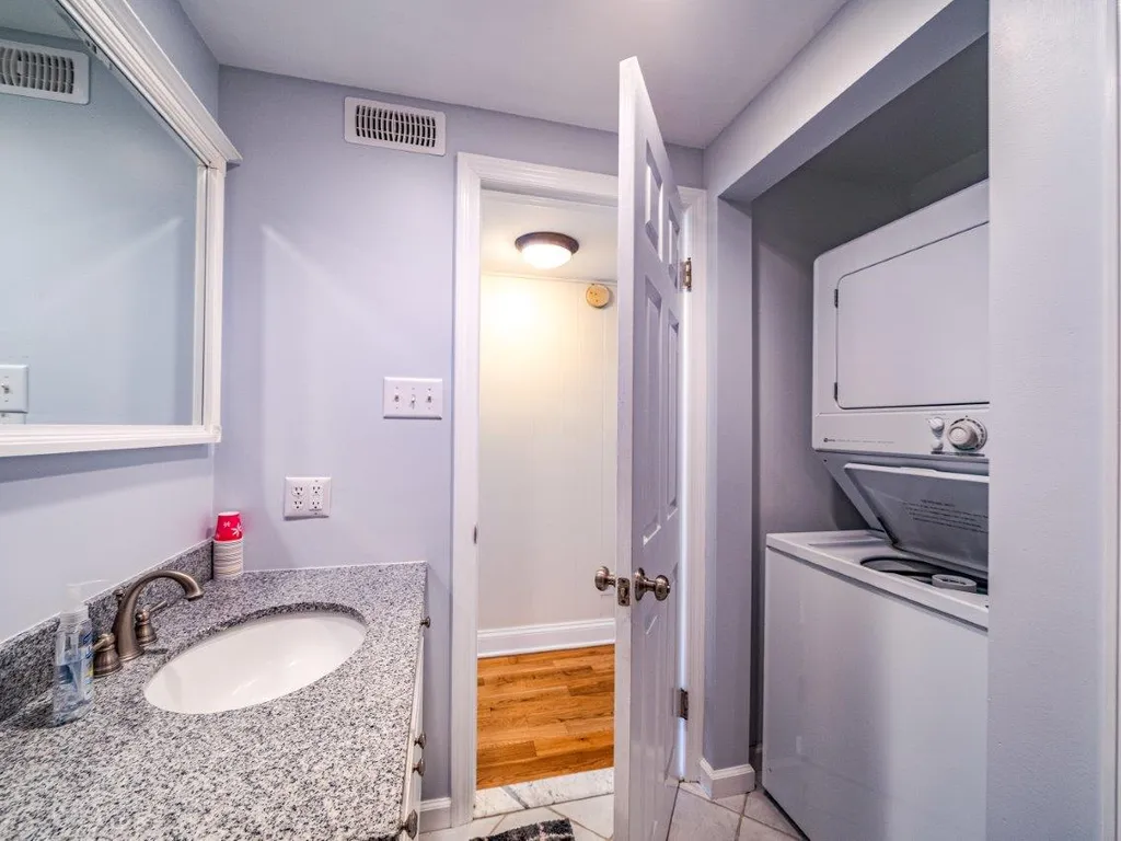 Hall Bathroom-Stack Washer/Dryer