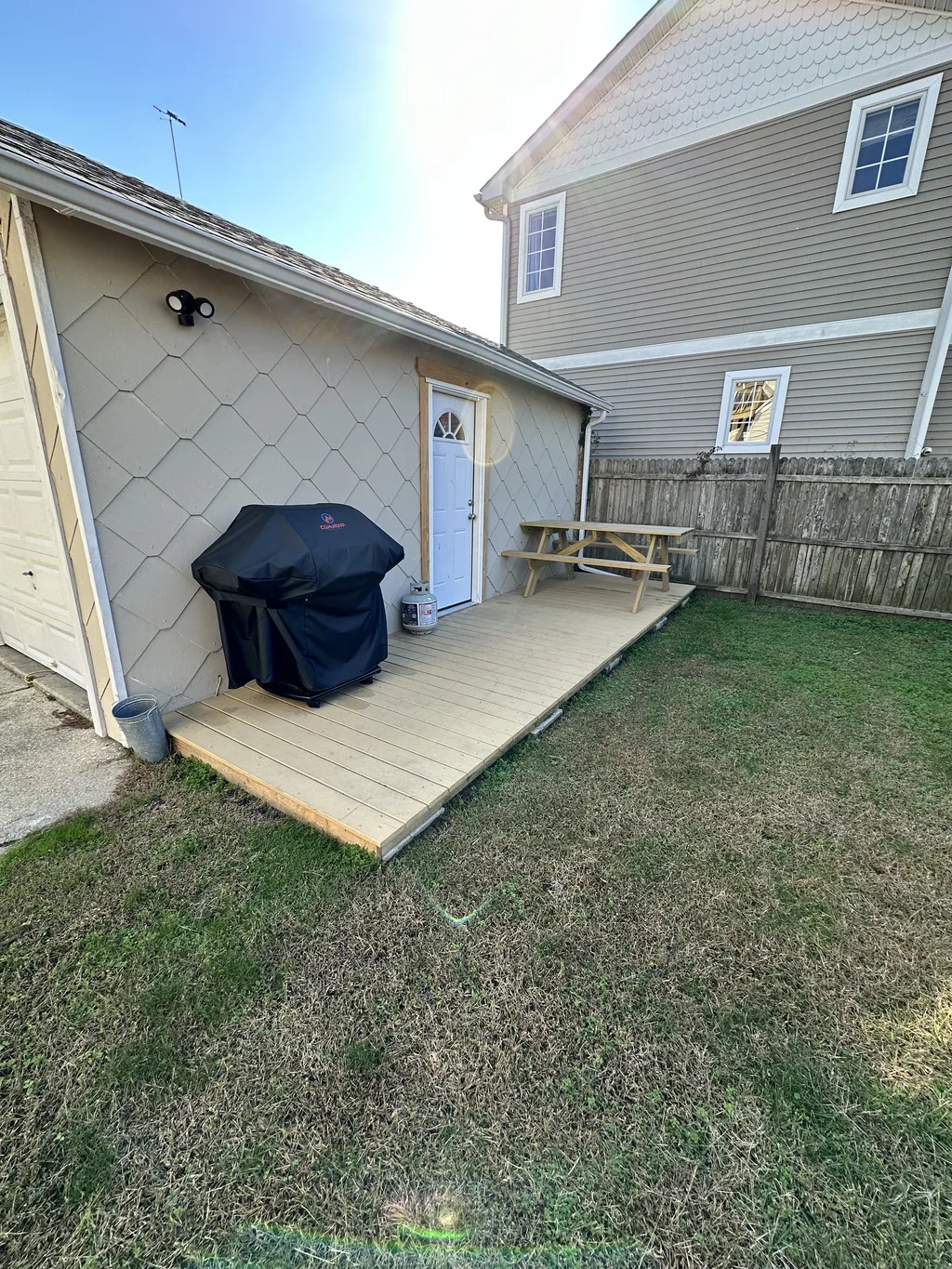 Picnic Table and Weber Grill