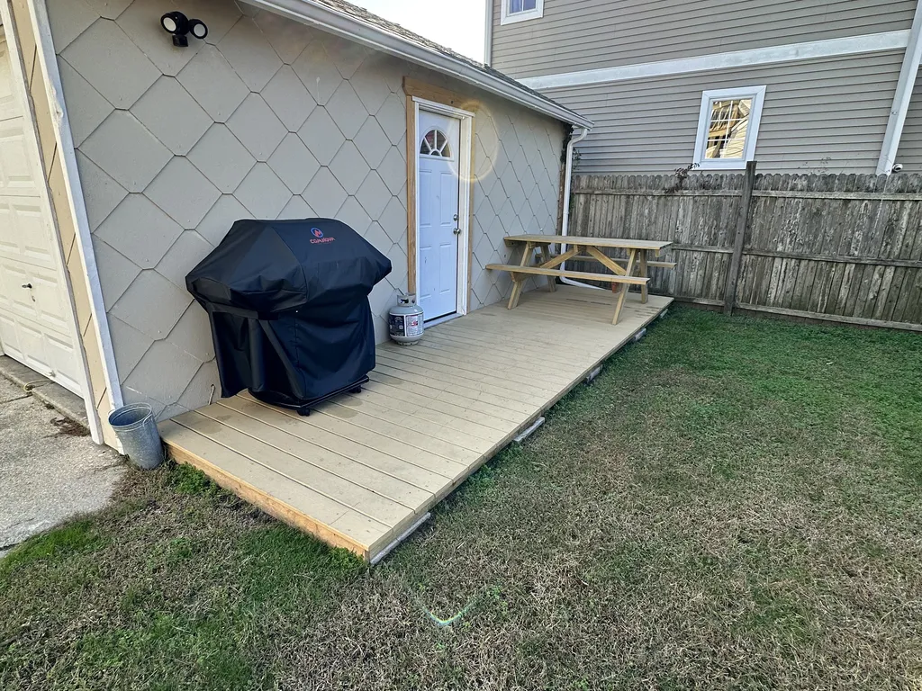 Picnic Table and Weber Grill