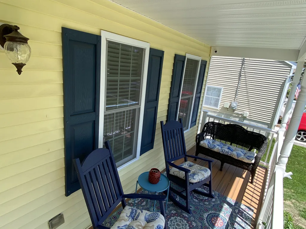 Front Porch (Now with Blue Siding)