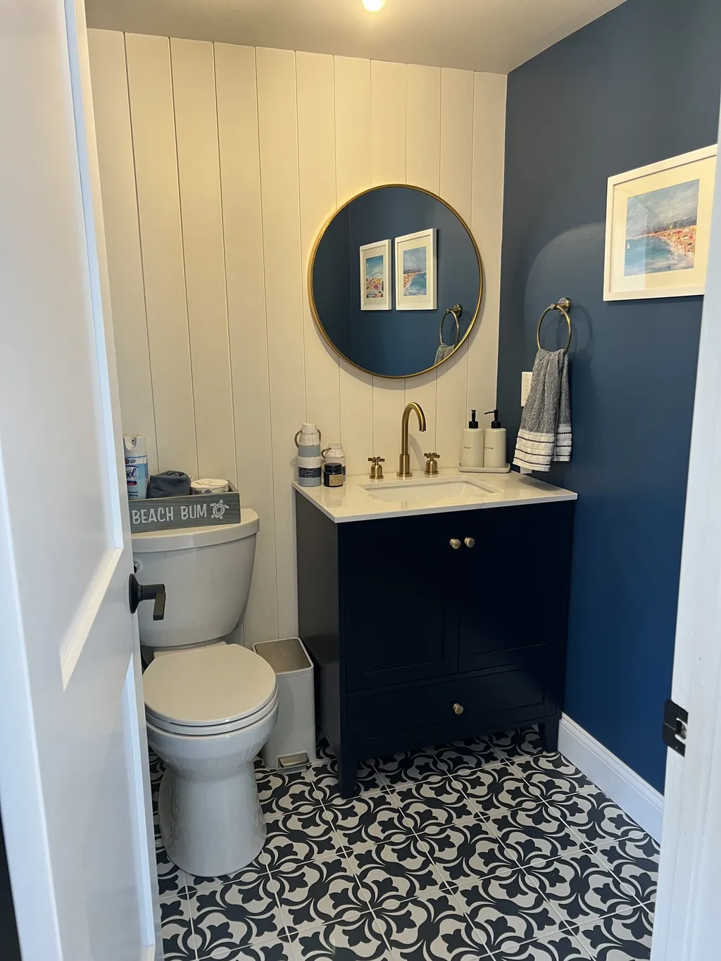  powder room off kitchen