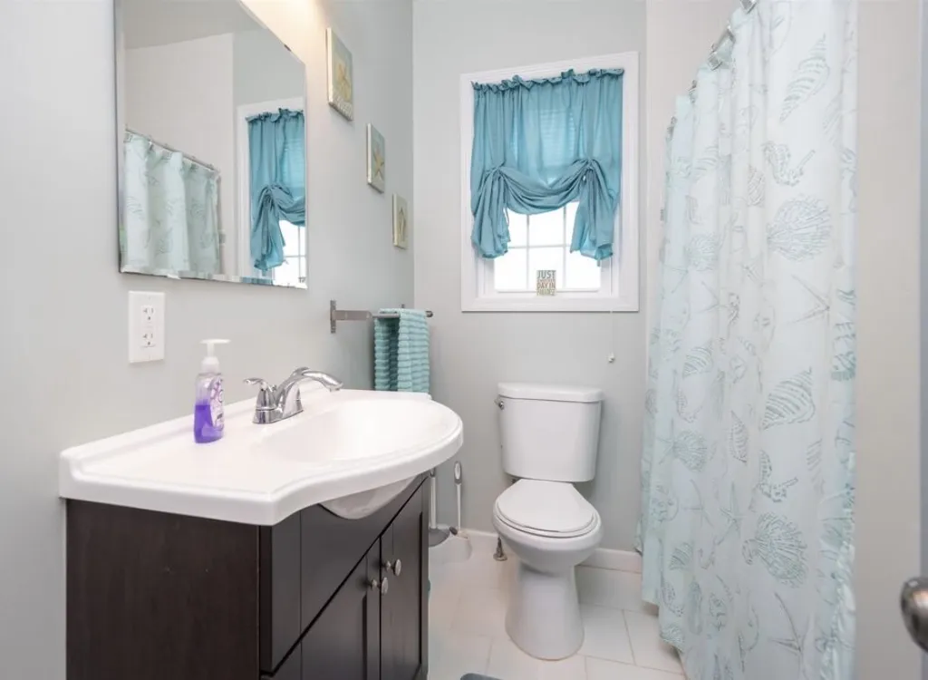 Center hall bathroom