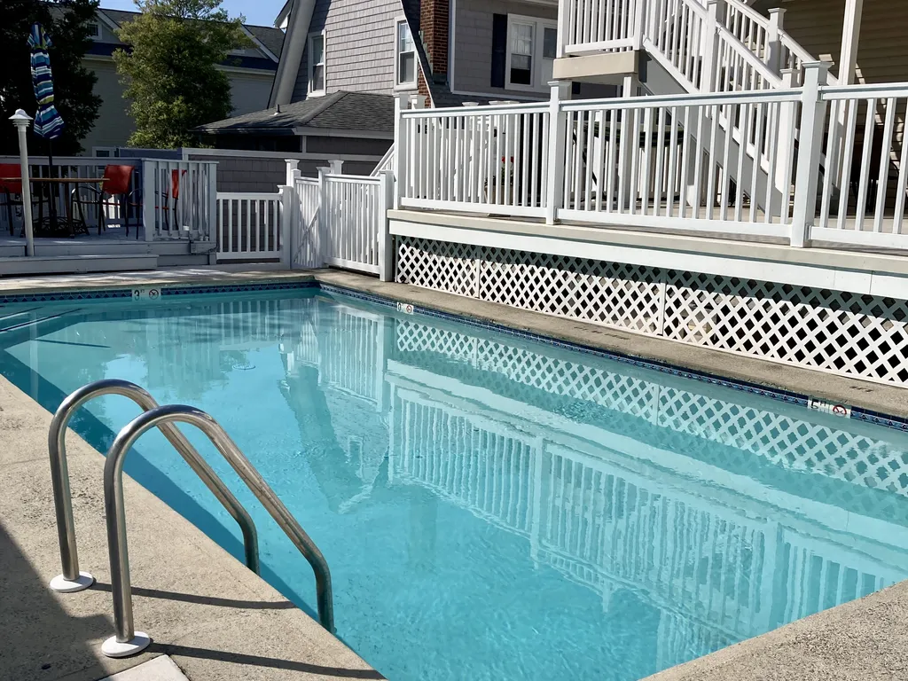 Very private pool in the rear of the property