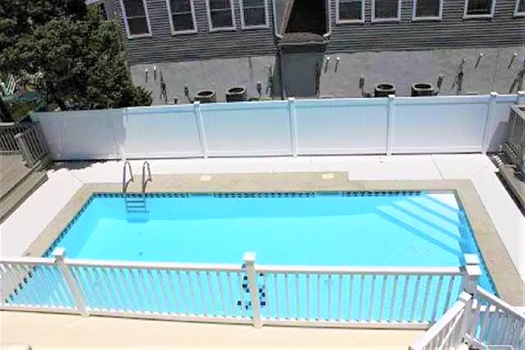 pool view from deck