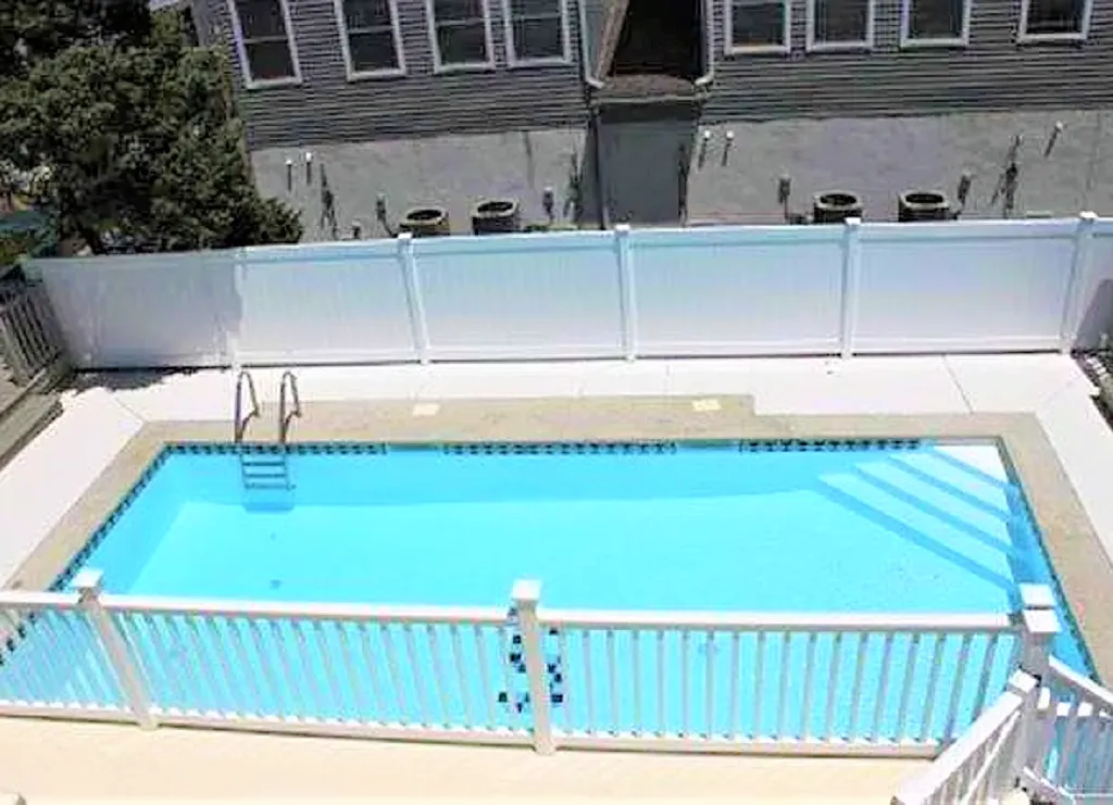 pool view from deck