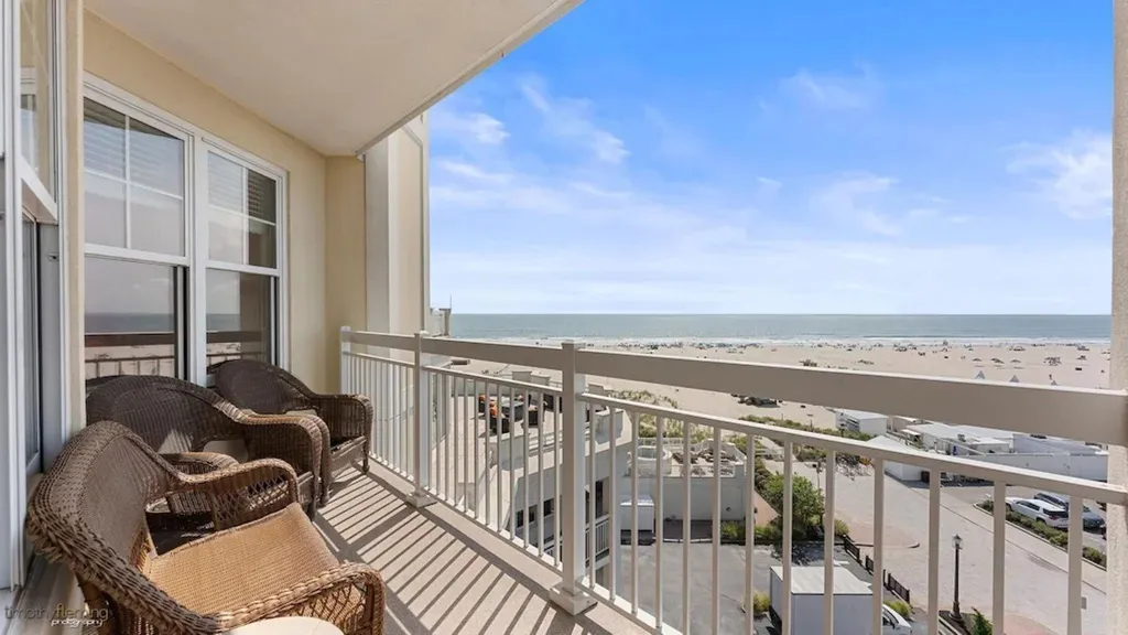 Enjoy your morning coffee watching beach come alive