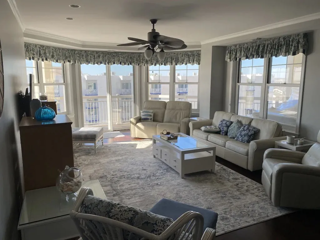 Ocean and Bay Views from Living Room