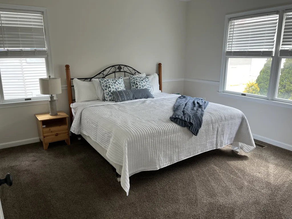 Master Bedroom has a king bed