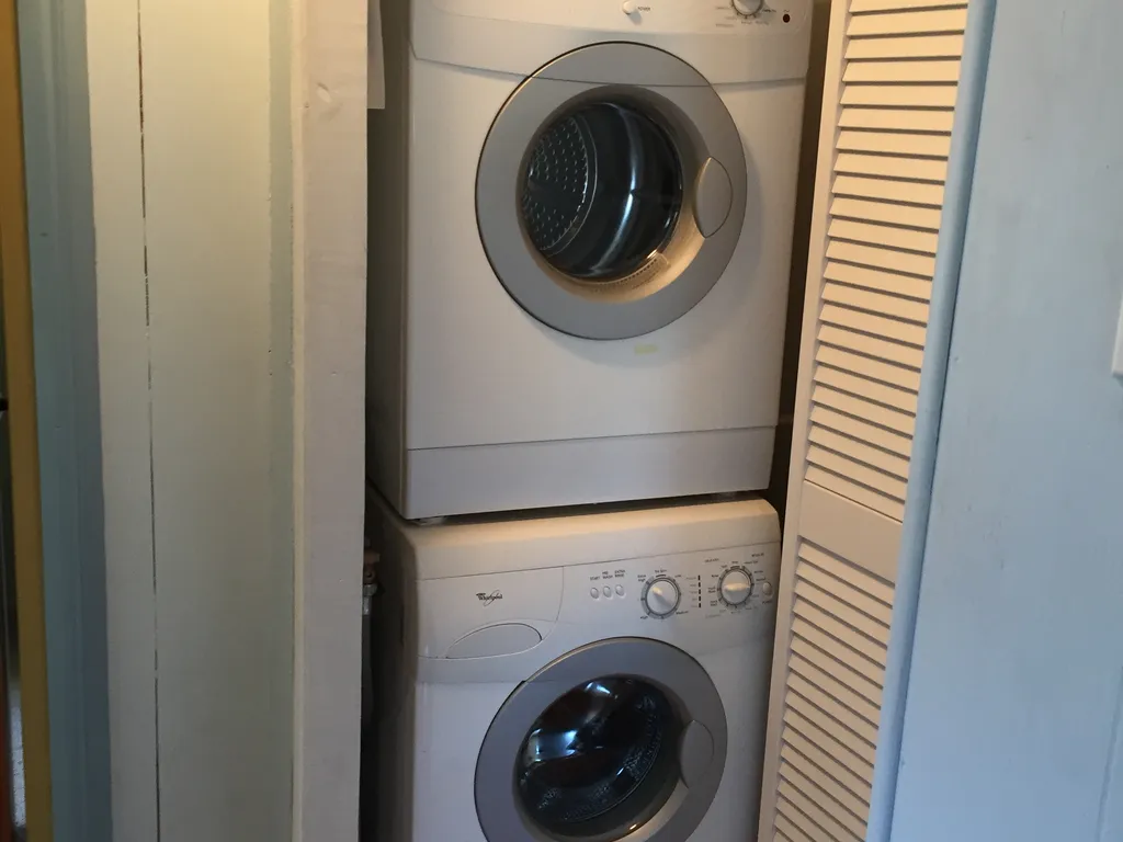 Washer  and dryer in hallway
