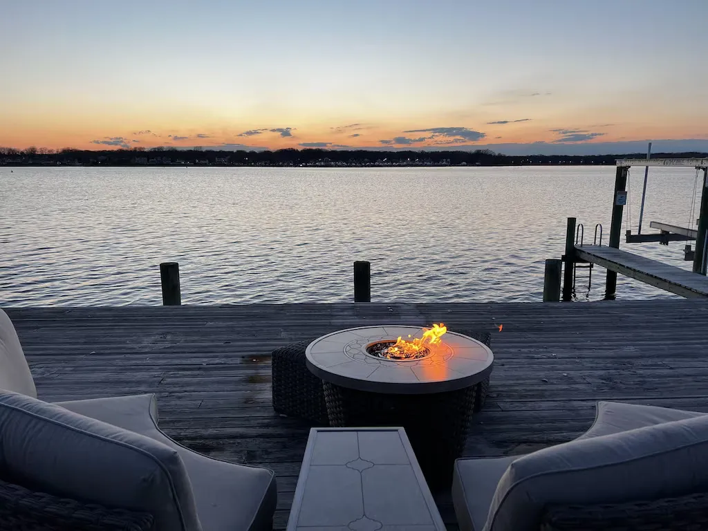 private dock area adjacent to house
