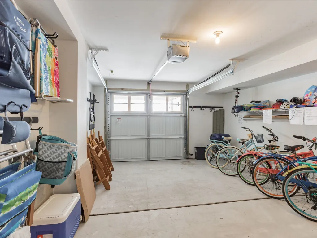 1 car garage with 5 Bikes, 12+ chairs, 2 beach wagons &amp;amp;  coolers