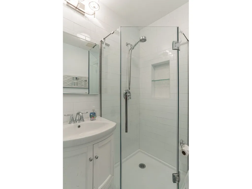 Beautiful corner shower!