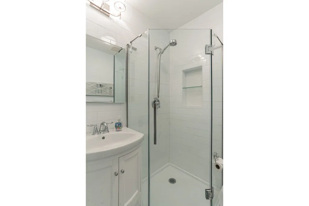 Beautiful corner shower!