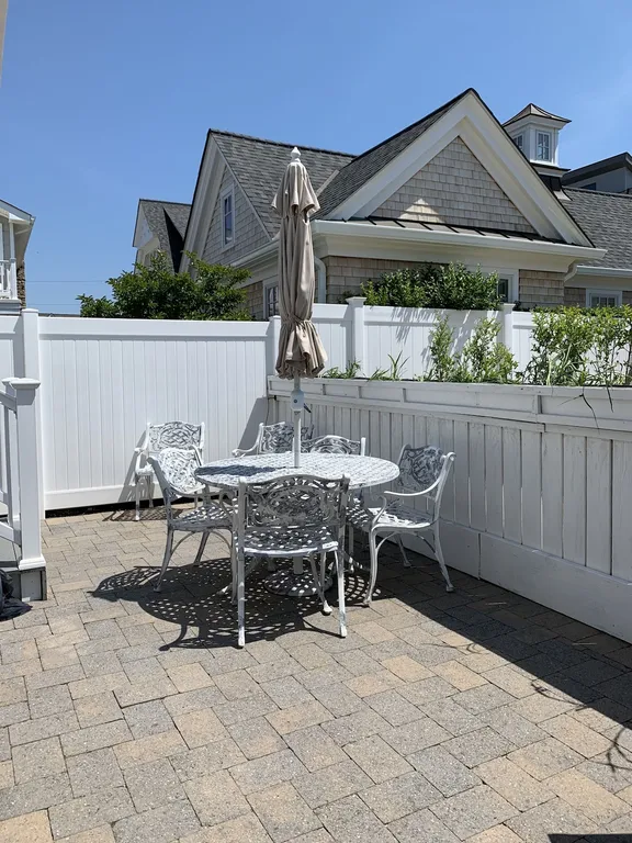 Private patio with New Weber grill