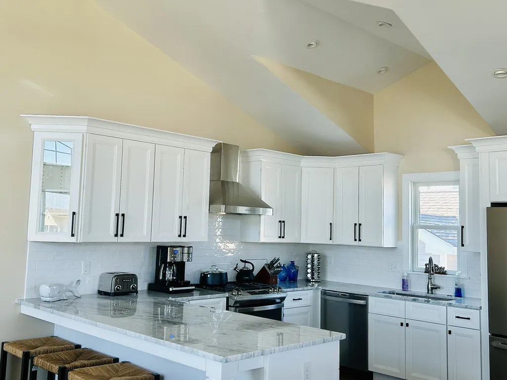 Kitchen and stool seating