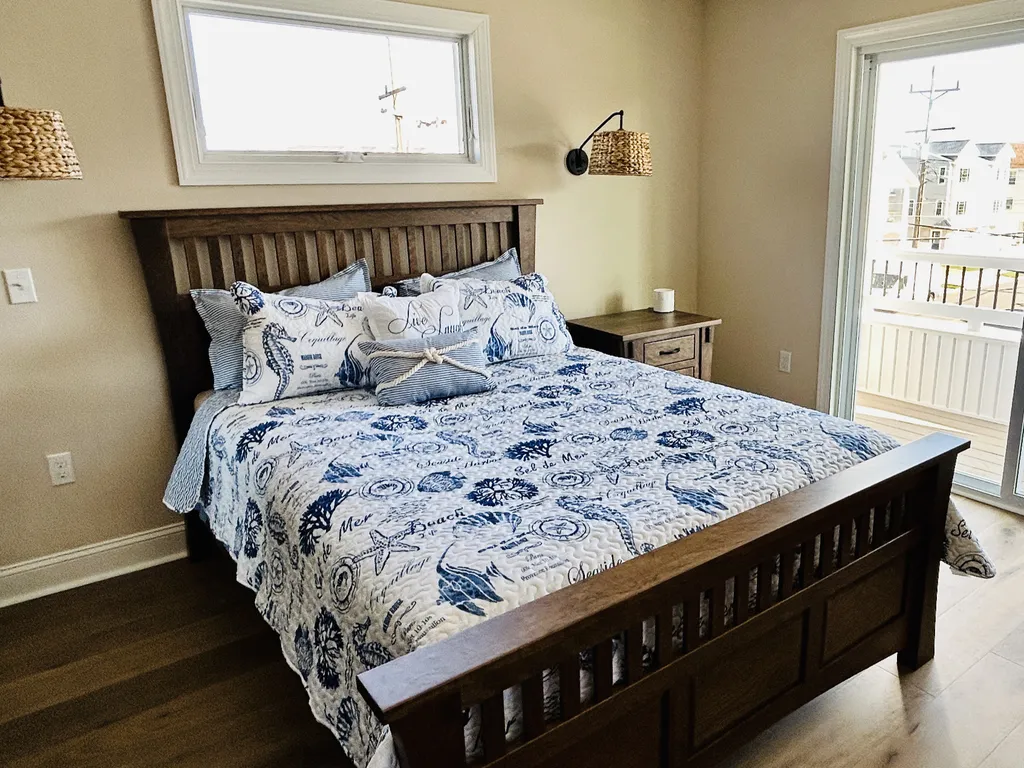 2nd floor-BD #1 and #2-We have 2 Master Bedrooms, both come with Queen beds, closet, private full bathroom, and private deck with seating.