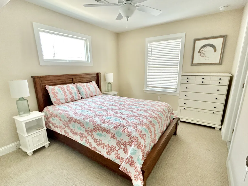 5th BD with Queen BD, closet, shared JandJ BA and private .5 hallway BA.