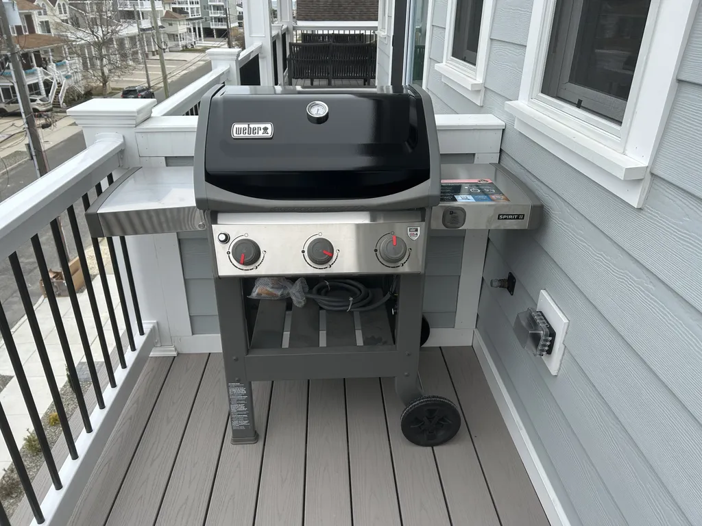 1st floor outdoor grill, which is connected to gas line so you never run out of propane!!