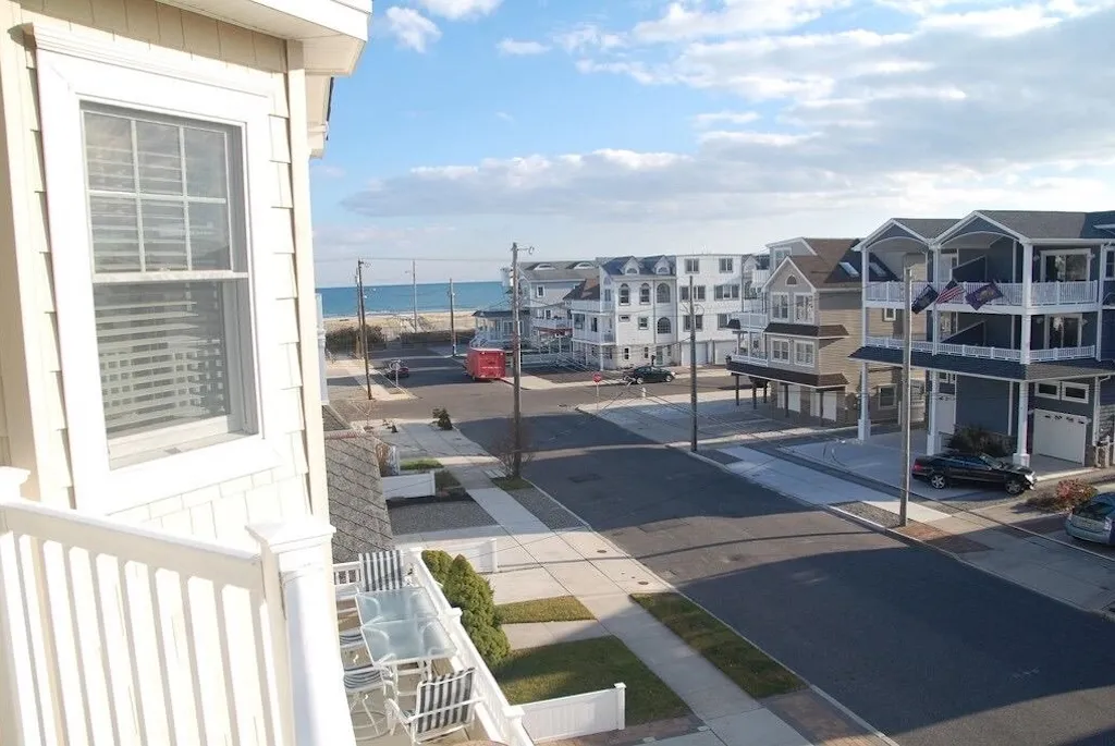 View from the main deck during the day, only 6 houses from the beach!