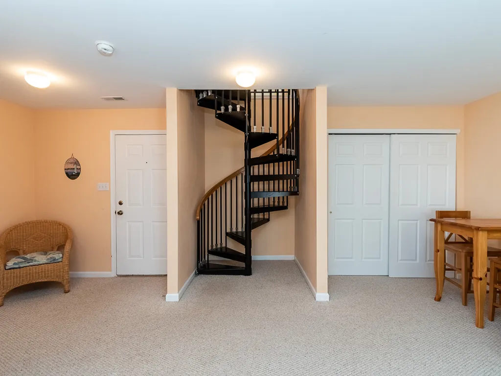 Staircase to first floor (there is also another staircase - you don't have to use the spiral staircase)