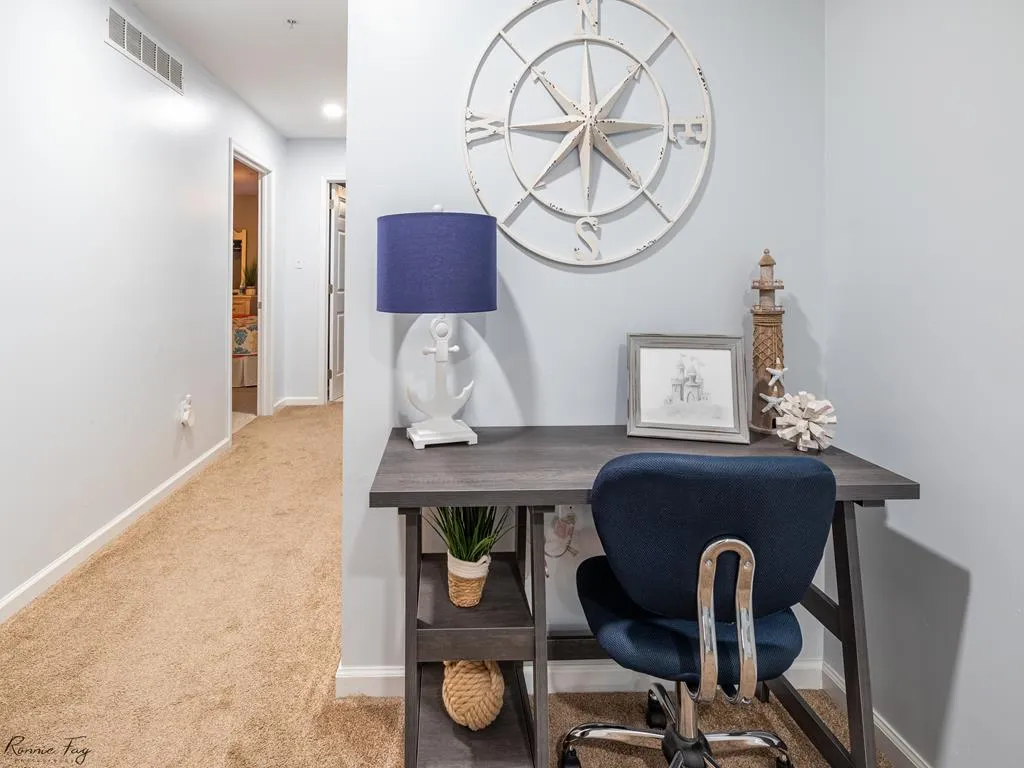 Desk in hall