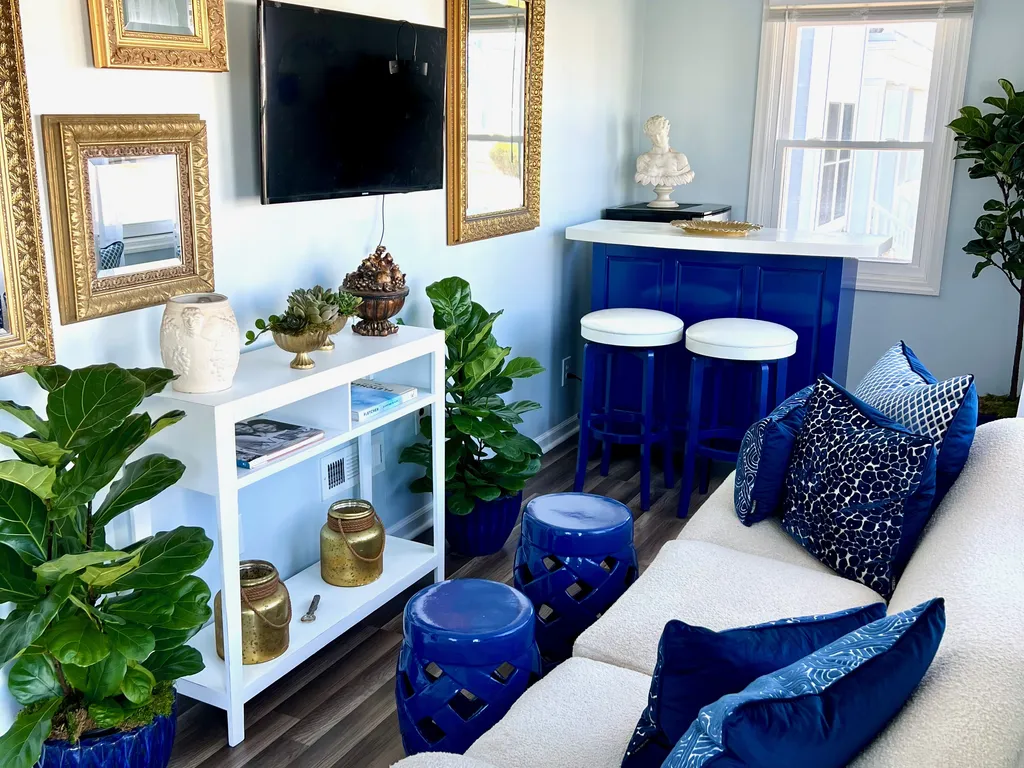 front room with smart TV