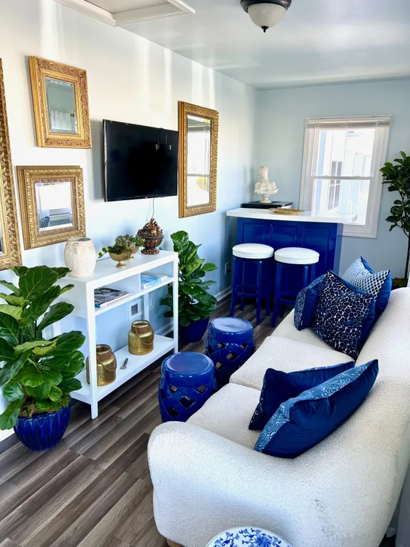 front room with smart TV