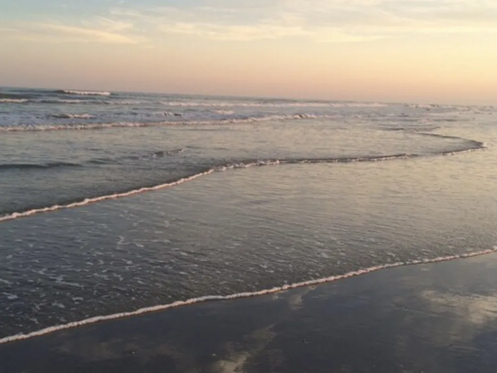 Evening walk on beach