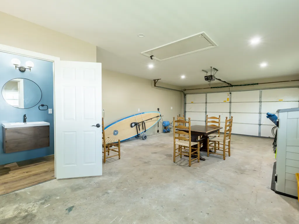 garage with half bath