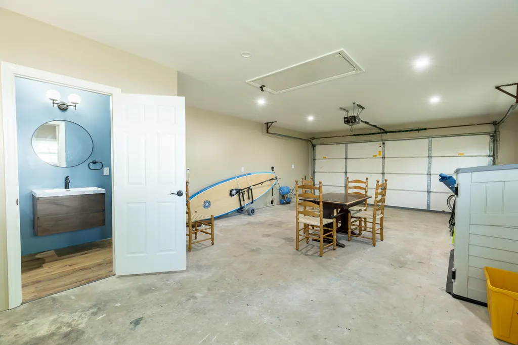 garage with half bath
