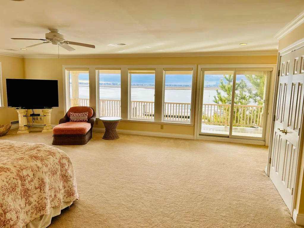 Master bedroom with bay views