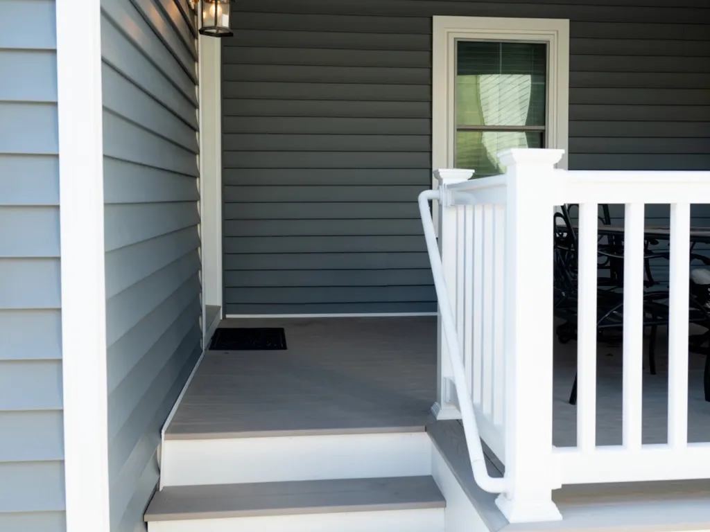 steps to side porch