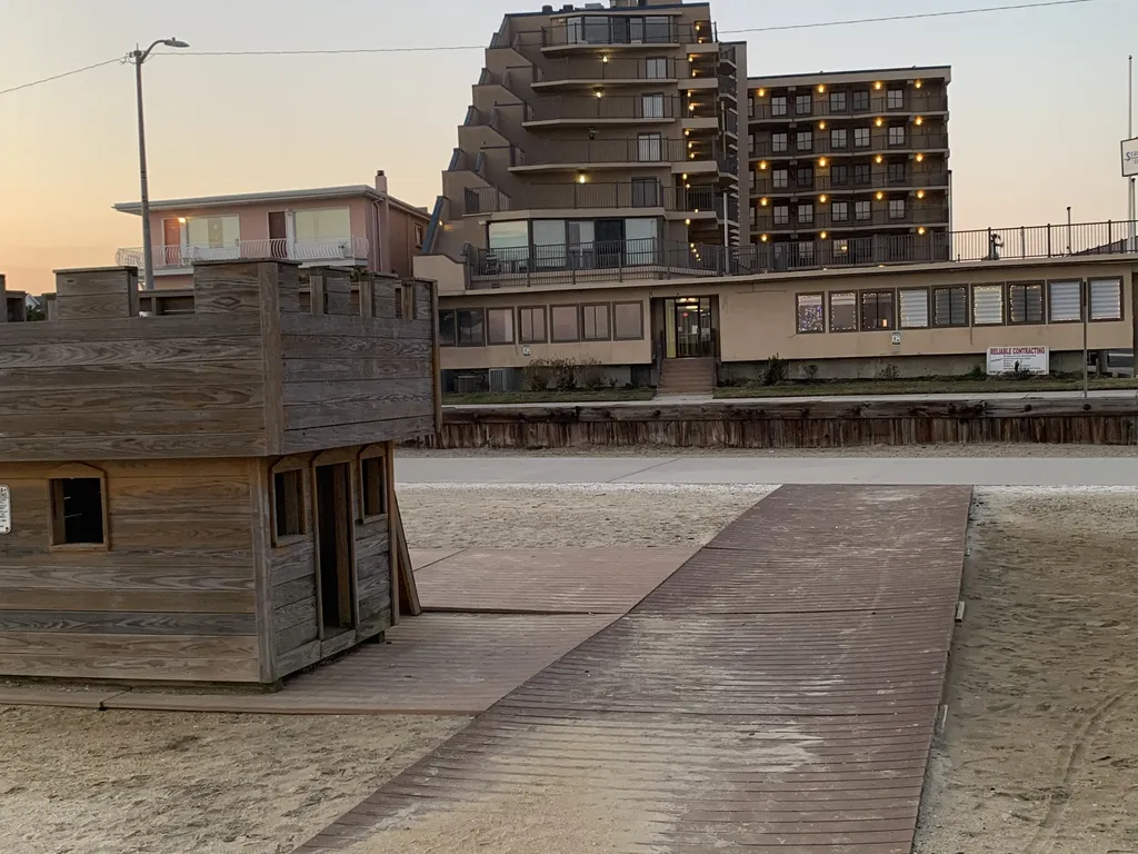  View of Seacrest Towers from the kids beachfront playground                                                        