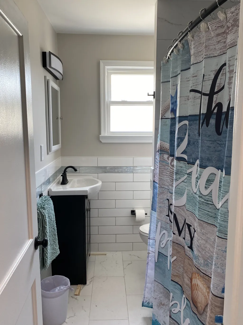 Bathroom with shower and tub