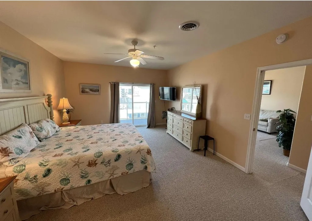 Master suite with sliders to upper deck
