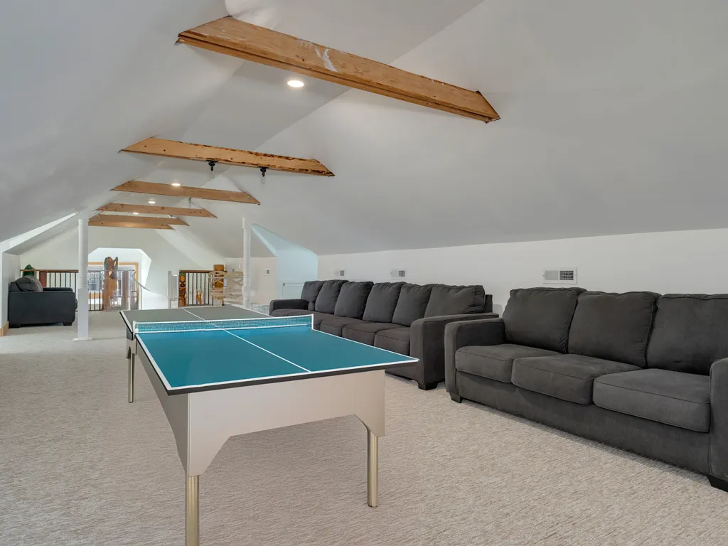 Third floor lounge with illustration of new ping pong table installed since picture 