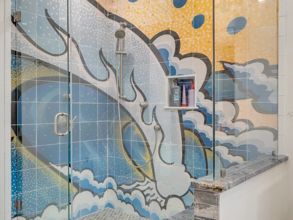 First floor master shower