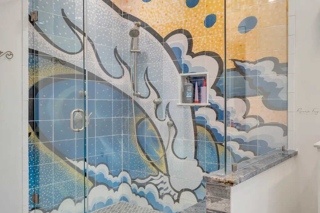 First floor master shower