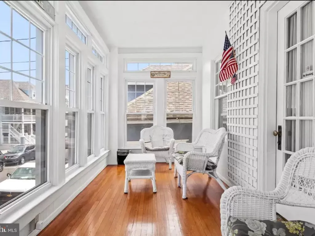 Bright enclosed porch