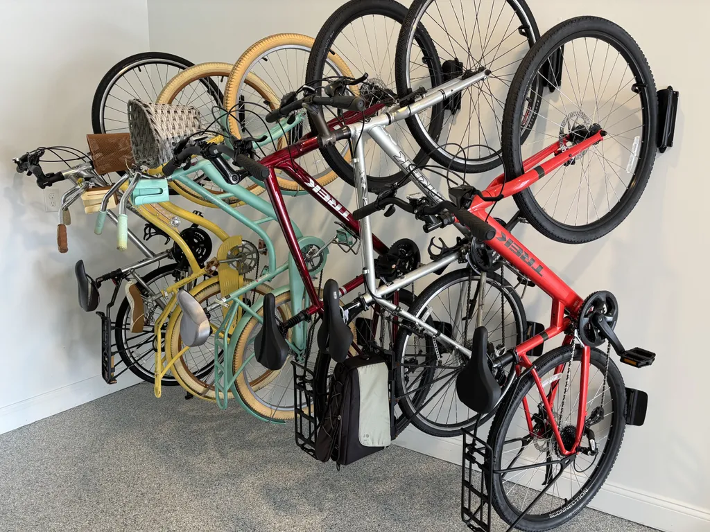 7 bikes (one not shown)
