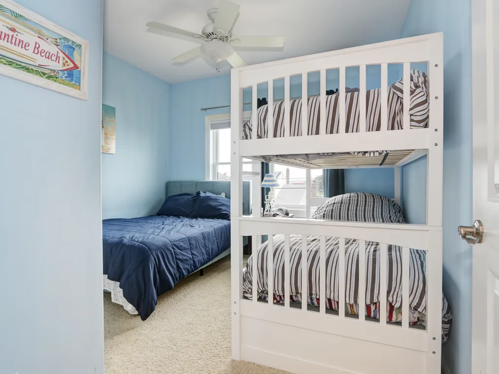 2nd floor full bed with twin bunks/bedroom 6