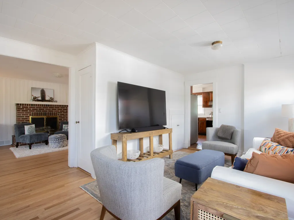 living room with TV