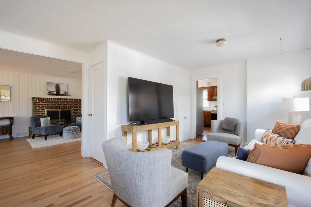 living room with TV