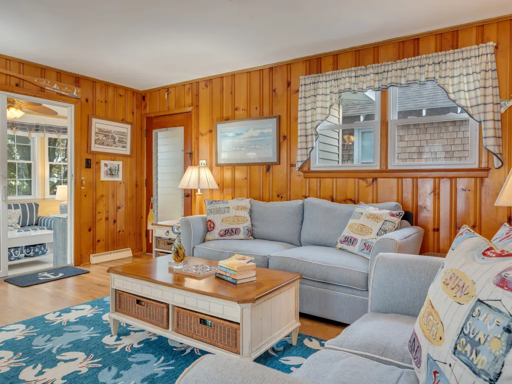 Bright sunroom at the front of the home