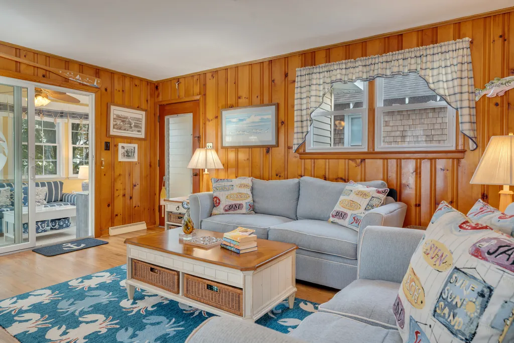Bright sunroom at the front of the home