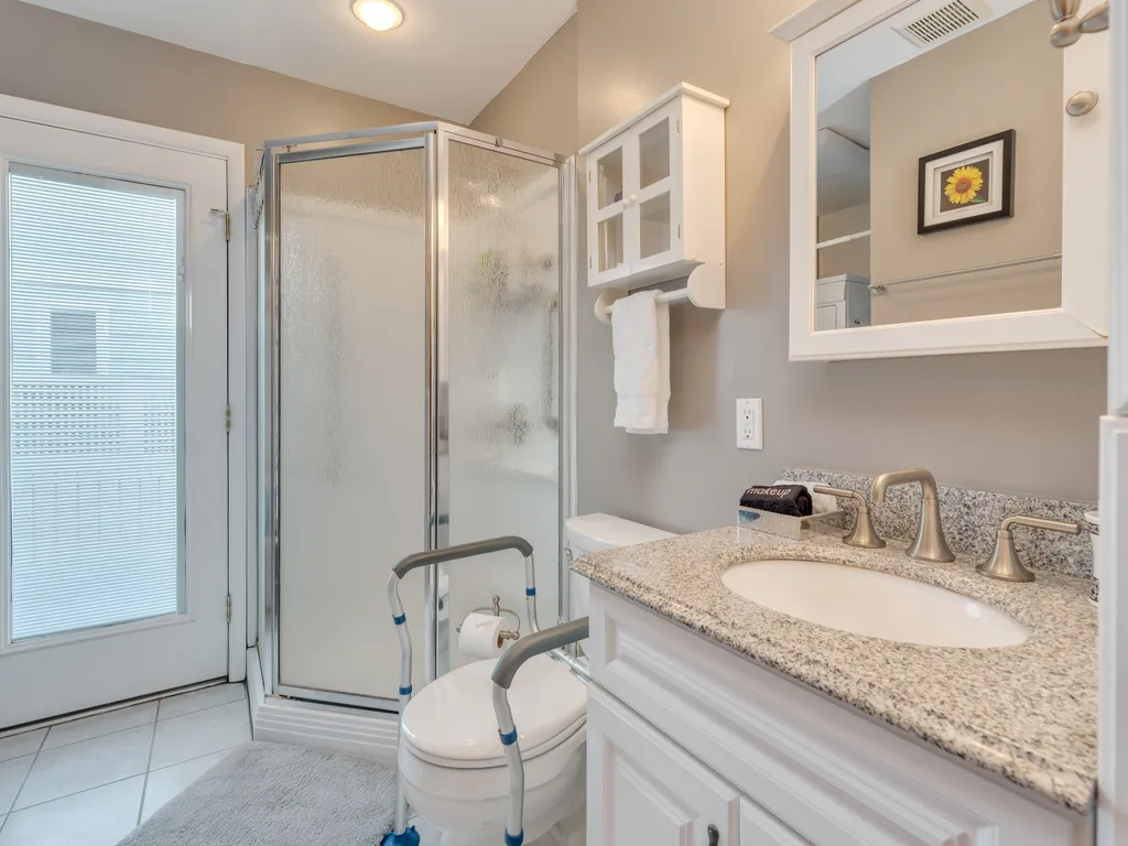 hall bath with stall shower